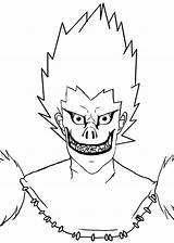 Death Note Ryuk Manga Coloring Pages Rem Anime Drawing sketch template