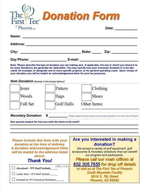 Top 5 Samples Of Donation Form Templates Word Templates