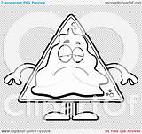 Mascot Nacho Depressed Outlined Coloring Clipart Vector Cartoon Surprised Happy Cory Thoman Transparent Clipartof sketch template