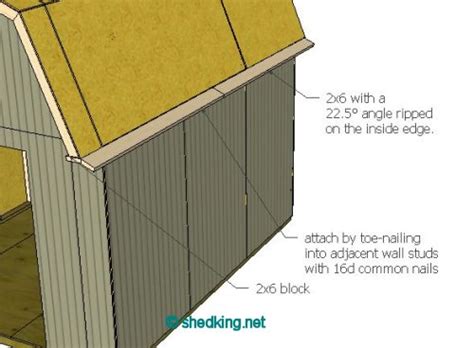 shed roof gambrel   build  shed shed roof