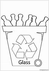 Recycling Glass Bin Coloring Pages Garbage Color Printable Coloringpagesonly Template sketch template