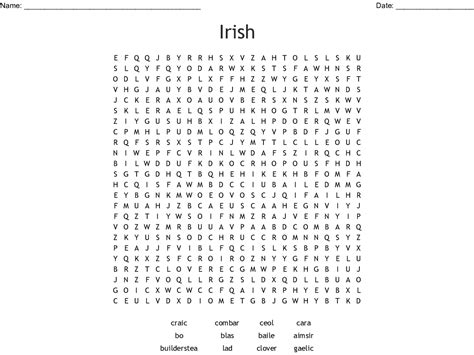 Luck Of The Irish Word Search Wordmint Word Search Printable