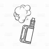 Vape Drawing Vaping Smoke Drawings Hand Getdrawings Cartoon Cloud Sketch sketch template