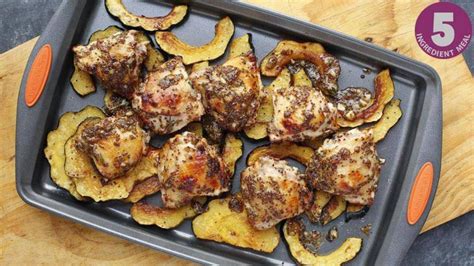 roast squash and chicken thighs recipe rachael ray show