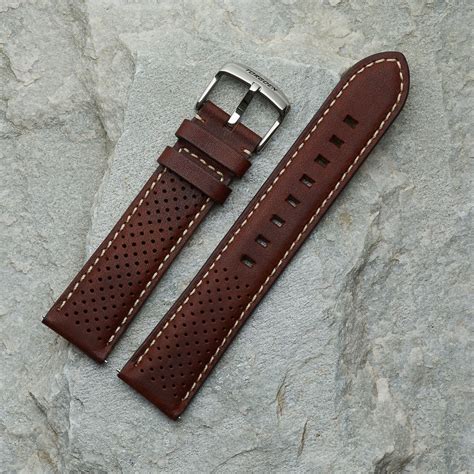brown leather strap  strap mm silver buckle torgoen