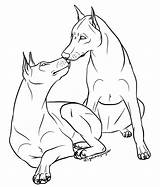 Doberman Coloring Pages Clipart Head Webstockreview Getdrawings Drawing Face sketch template