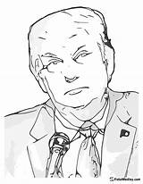Trump Donald Coloring sketch template