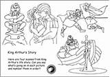 Arthur King Activity Kids Coloring Sheet Sheets Zulu Warrior Legend Legends Template sketch template