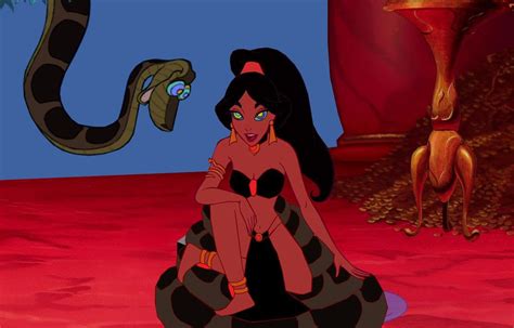 Kaa Has Jasmine Hypnotized And Kept In The Ruined Palace Overlooking