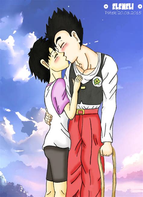 Gohan And Videl The First Kiss By Eleneli On Deviantart