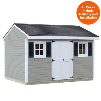 sheds usa installed classic  ft   ft vinyl shed vc  home depot