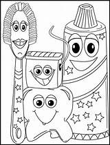 Dental Coloring Hygiene Pages Kids Halloween Health sketch template