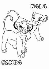 Nala Coloring Pages Lion King Simba Baby Getcolorings Awesome sketch template