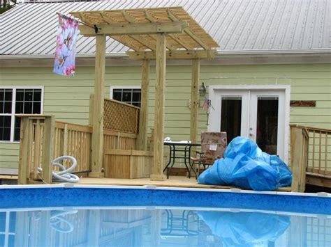 bar  ground pool decks wood pool deck