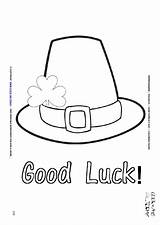 St Patrick Hat Coloring Luck Good Big sketch template