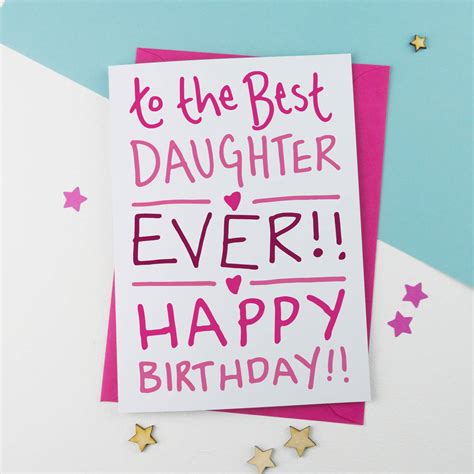 birthday card  daughter card design template