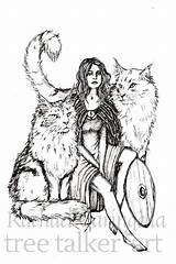 Freya Norse sketch template