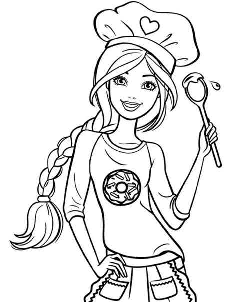 coloring page  barbie  svg png eps dxf file