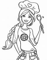 Barbie Coloring Sheets Girls Doll Pages Colouring Printable Kids sketch template