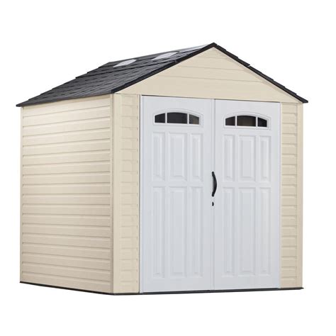 rubbermaid  ft   ft plastic storage shed beigeivory