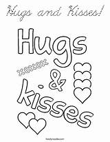 Hugs Coloring Kisses Cursive Favorites Login Add sketch template