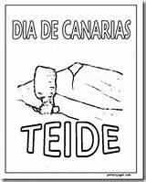 Canarias Islas Teide sketch template