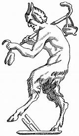 Satyr Satir Mythological Faun Mitologi Designlooter Yunani Makhluk Creature Potworna Autor sketch template