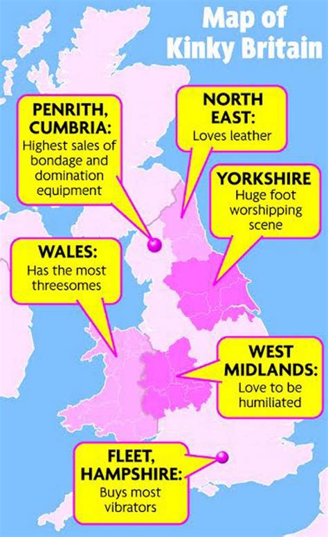 map of the united kinkdom reveals the sexy secrets of bawdy brits on