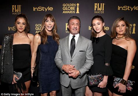 sylvester stallone s daughters surprised at being given the miss golden globes 2017 honour