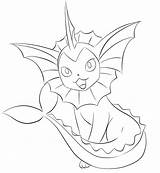 Vaporeon Pokemon Dibujo Kleurplaat sketch template