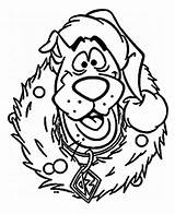 Coloring Christmas Scooby Doo Pages Kids Cartoon Wreath Printable Characters Wearing Colouring Drawing Outline Size Color Online Disney Mask Funny sketch template