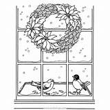 Coloring Pages Christmas Windows Wreath Xcolorings 700px Printable 76k Resolution Info Type  Size Jpeg sketch template