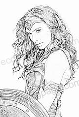 Wonder Colouring Woman Coloring Ecoloringpage Pages Printable Gal Gadot Continue Reading sketch template