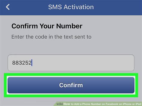 add  phone number  facebook  iphone  ipad  steps