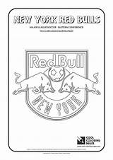Coloring Pages Red Logo Bulls York Mls Soccer Clubs Cool Logos Kids Chicago Fire Major League sketch template