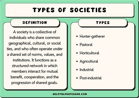 types  societies   examples