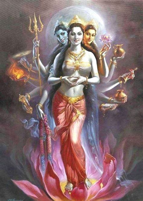 Trishakti Kali Laxmi And Sarswati Shakti Goddess Goddess Art Hindu
