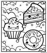 Coloring Pages Cute Printable Kids Girls Girl Scentos Candy Sheets Print Food Unicorn Books Donut sketch template