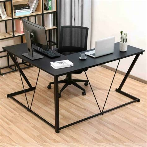 black  shaped modern desk affordable modern design furniture  furnishings moderno house