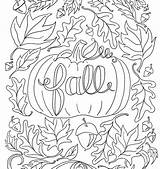 Coloring Fall Pages Adults Printable Autumn Color Sheets Getcolorings Print sketch template