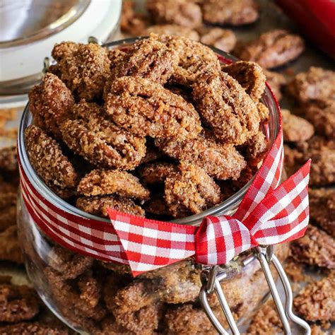 easy candied pecans recipe  farmgirls dabbles