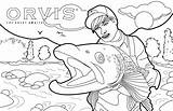 Trout Fishing Orvis 1656 sketch template