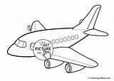 Plane 4kids Coloing sketch template
