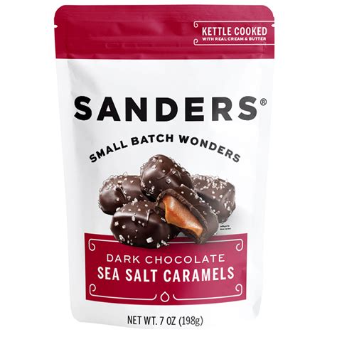 dark chocolate sea salt caramels  oz sanders candy