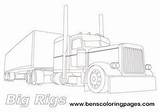 Peterbilt Coloring Pages Template Sketch sketch template