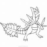 Pokemon Sceptile Xcolorings Lineart Lycanroc Dusk 67k sketch template