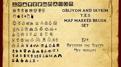 elder scrolls symbols map marker skyrim map map symbols