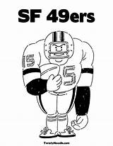49ers Coloring Twistynoodle sketch template