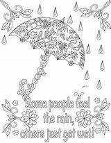 Colouring Umbrella Uplifting sketch template