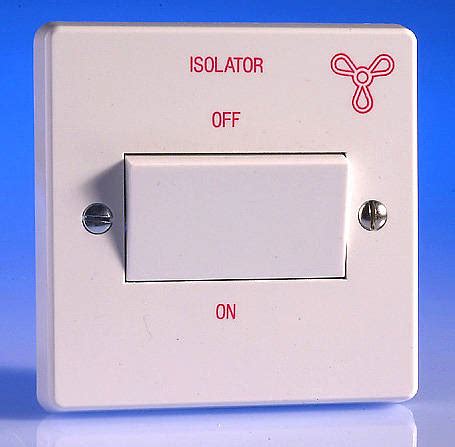 pole fan isolator switch white